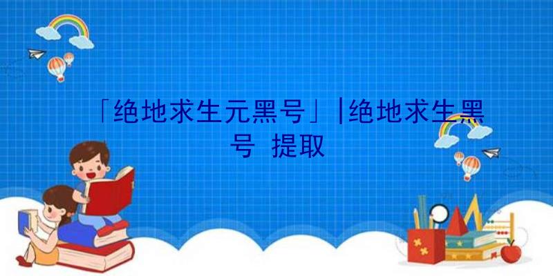 「绝地求生元黑号」|绝地求生黑号